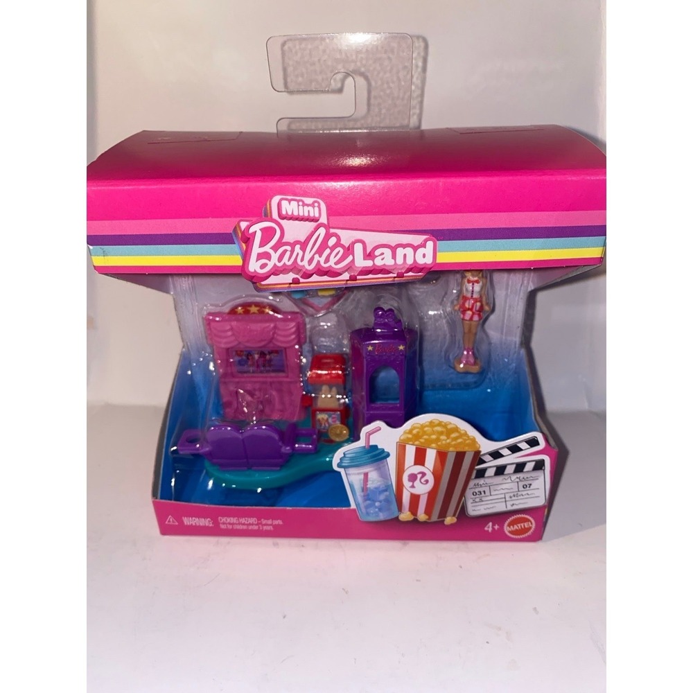 Mini BarbieLand Dream Movie Theater  Collectible Playset